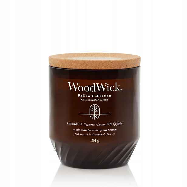 WoodWick ReNew svíčka Lavender & Cypress 184 g