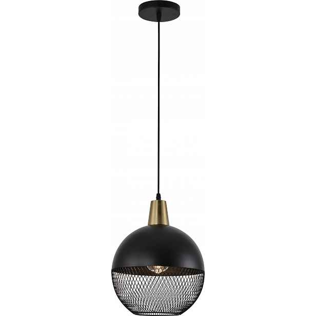 Závěsná Lampa Loft E27 Černá Měď Kovová Ø25 Vargo DL1429