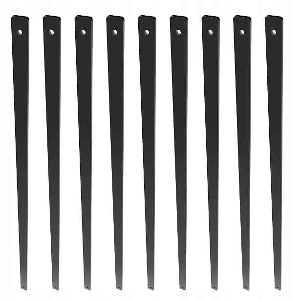 Kovové schodišťové zábradlí 820x25 mm hliníkové černé 51 Ks terasa schody
