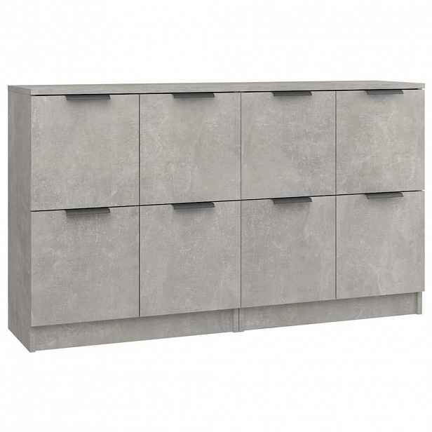 vidaXL Příborníky 2 ks betonově šedé 60 x 30 x 70 cm kompozitní dřevo