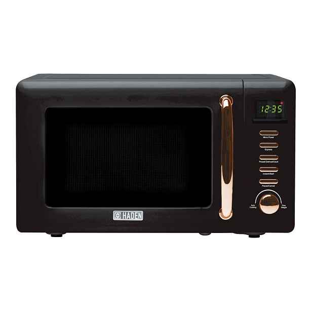 Černá mikrovlnná trouba Black & Copper – Haden