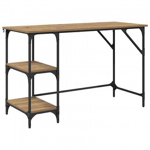 vidaXL Stůl Artisanový dub 120 x 50 x 75 cm Kompozitní dřevo