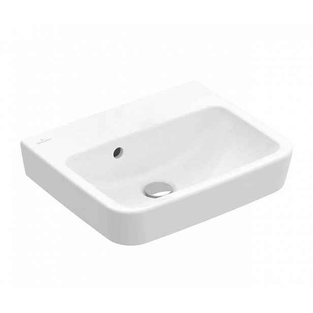 Villeroy & Boch O.novo - Umývátko 45x37 cm, s přepadem, bez otvoru pro baterii, CeramicPlus, alpská bílá 434447R1