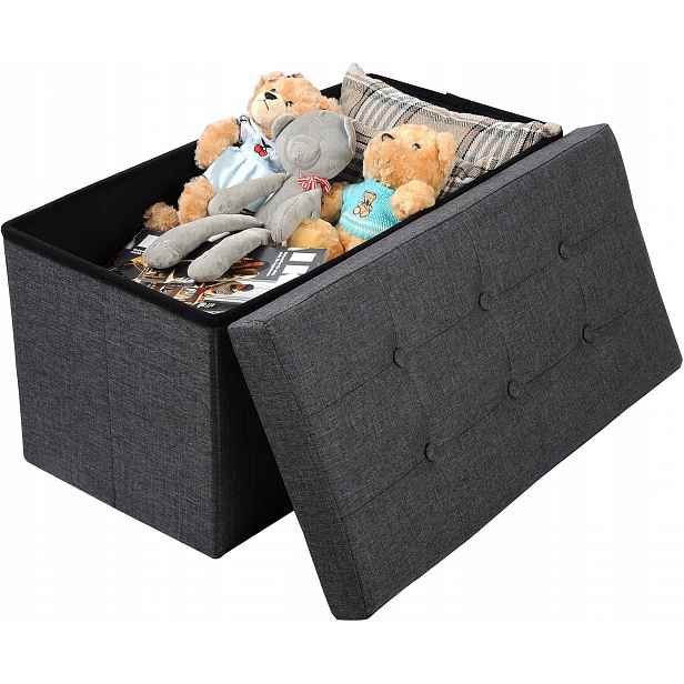 Woltu Ottoman Taburet Čalouněná S Úložným Prostorem 80L Lavička Stolička 76 X 38 X 38