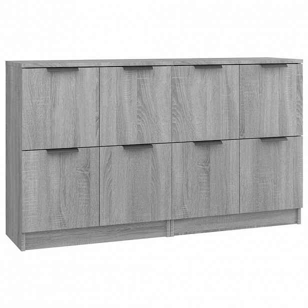 vidaXL Příborníky 2 ks šedé sonoma 60 x 30 x 70 cm kompozitní dřevo