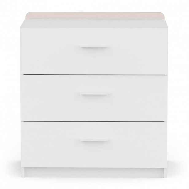 Calicosy KOMODA ARLO se 3 zásuvkami, bílá, šířka 77 cm