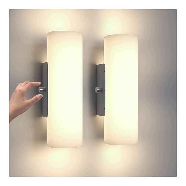 Nástěnné Led lampy 2ks s stmívatelným spínačem 12W 3000K