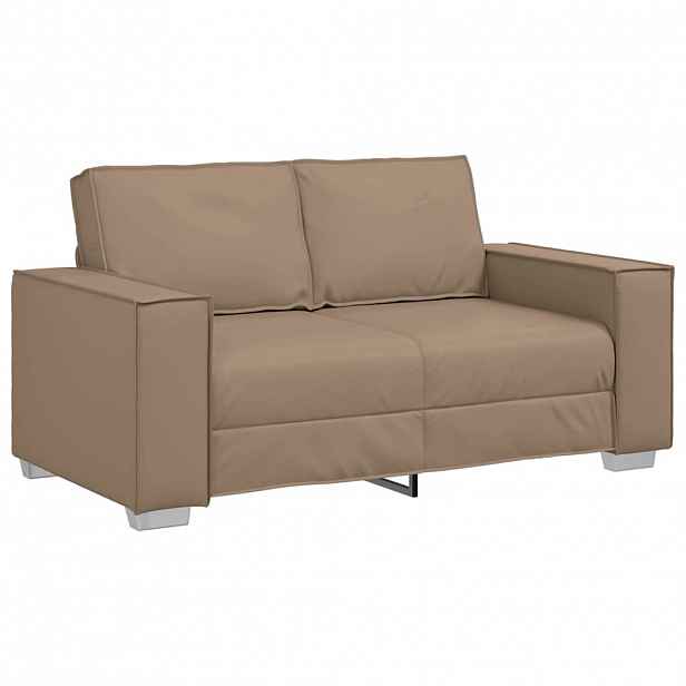 vidaXL Dvojsedačka Cappuccino 160 cm Umělá kůže