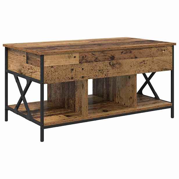 vidaXL Konferenční stolek Staré dřevo 100 x 55 x 48.5 cm