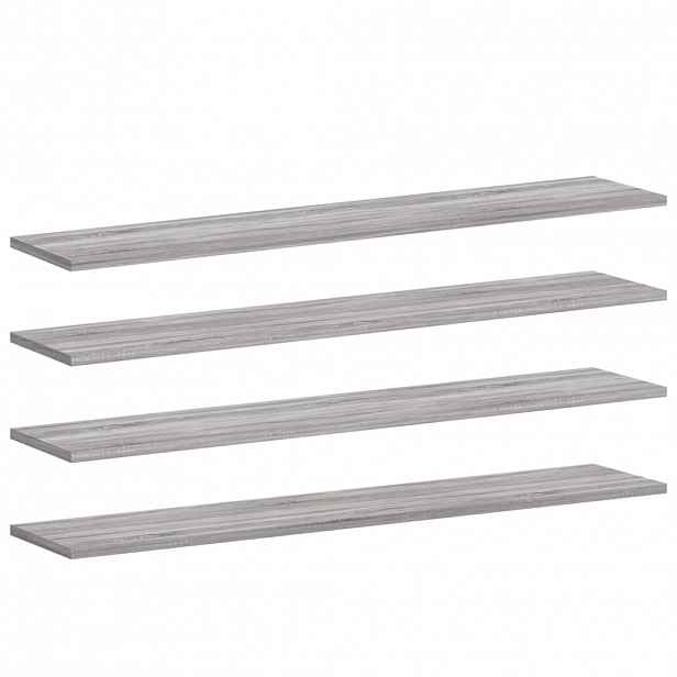 vidaXL Nástěnné police 4 ks šedé sonoma 100x20x1,5 cm kompozitní dřevo