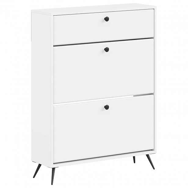 vidaXL Skříň na obuv BREDA 78 x 24 x 103 cm Kompozitní dřevo Bílá