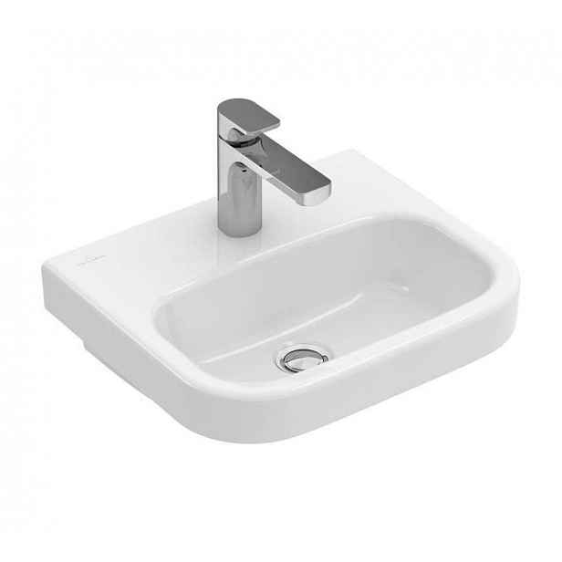 Villeroy & Boch Architectura - Umývátko 45x38 cm, bez přepadu, 1 otvor pro baterii, alpská bílá 43734601