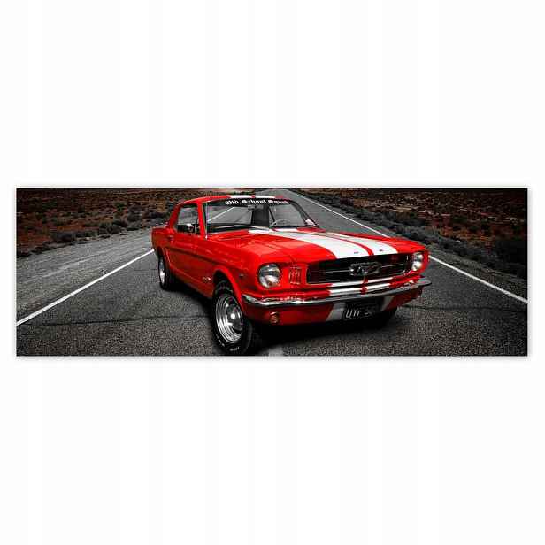 Plakáty 200x66 Červený Ford Mustang