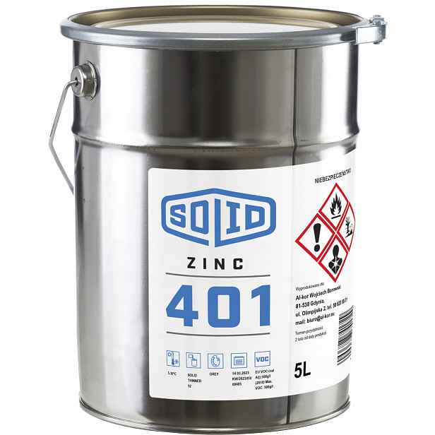 Barva na pozink galvanizace za studena Solid antikorozní 5L