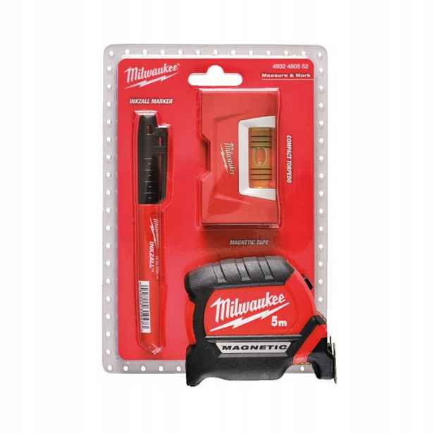 Milwaukee Sada vodováha 76 mm Svinovací metr Magnetic 5 m Marker Černá