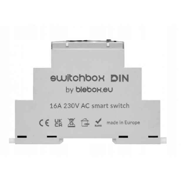 switchBox Din – dvojitý vypínač 2 kW – µWiFi v provedení na Din lištu