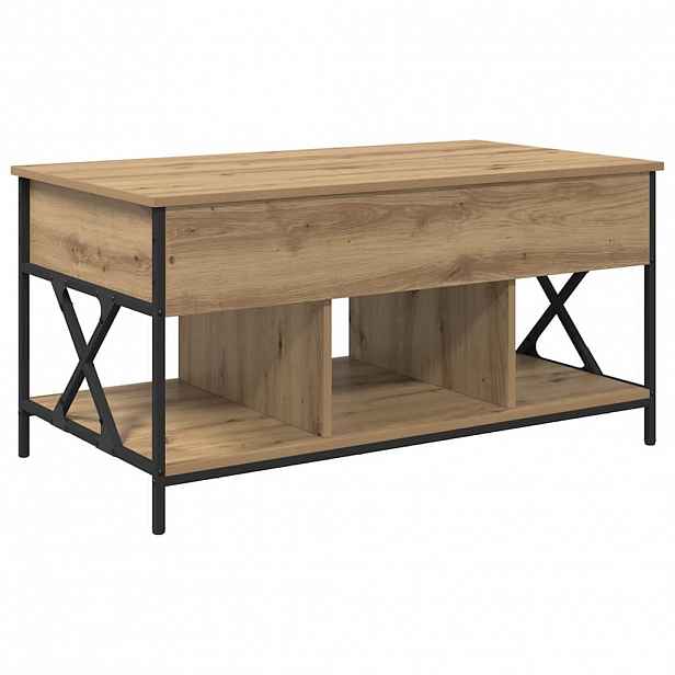 vidaXL Konferenční stolek Artisanový dub 100 x 55 x 48.5 cm