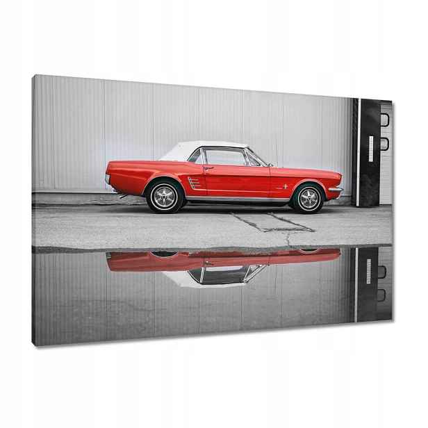 Obrazy 90x60 Červený Ford Mustang Usa