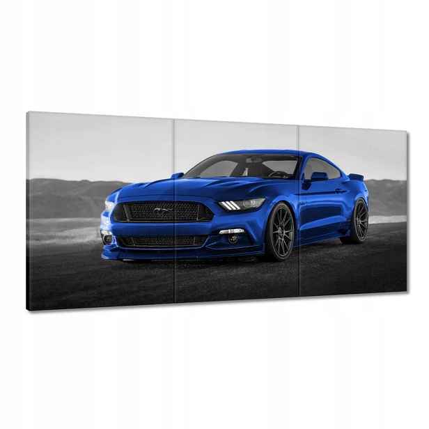 Obrazy 120x60 Modrý Ford Mustang