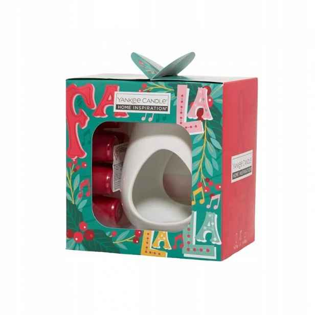 Fa La La La dárková sada aromalampa a vosk Yankee Candle