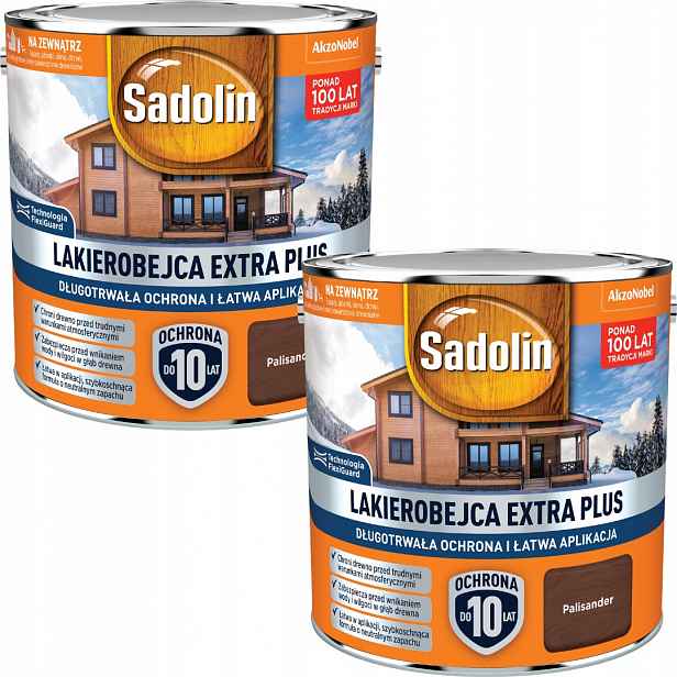 Sada Sadolin Extra Plus 2x2,5L Lakobejca Na Dřevo Palisander 5L