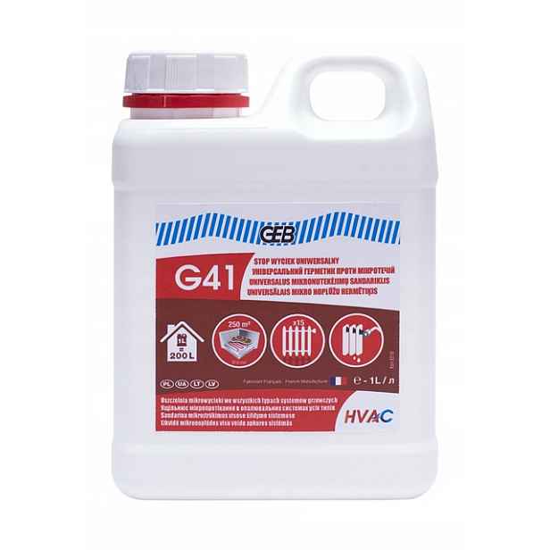Těsnící kapalina G41 pro instalaci 1L Geb G-41 do 200 litrů tepelných čerpadel
