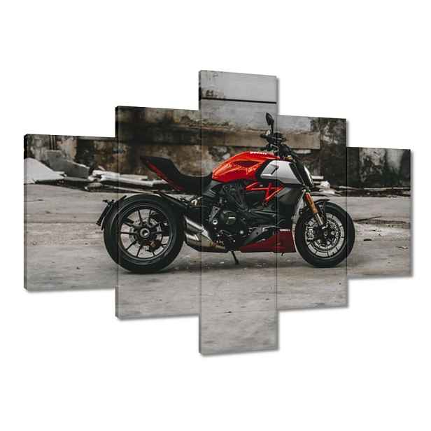 Obrazy 100x70 Červené Ducati Motocykl