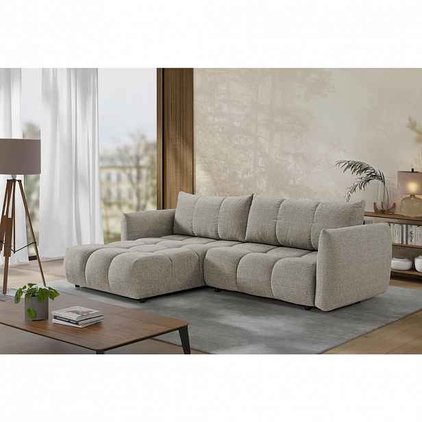 Livetastic ROHOVÁ ROZKLÁDACÍ POHOVKA, plast, textil, kompozitní dřevo, mokka