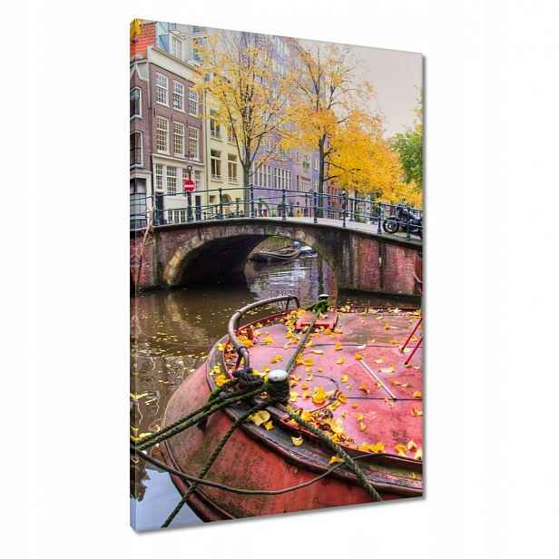 Obrazy 60x90 Růžový mostek Amsterdam