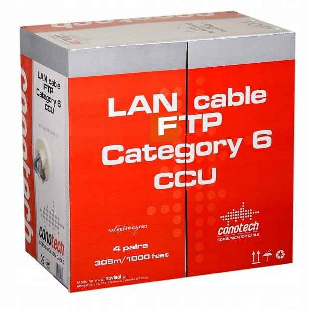 Počítačový kabel s kroucenou spojkou Ftp Cu Cat 6E