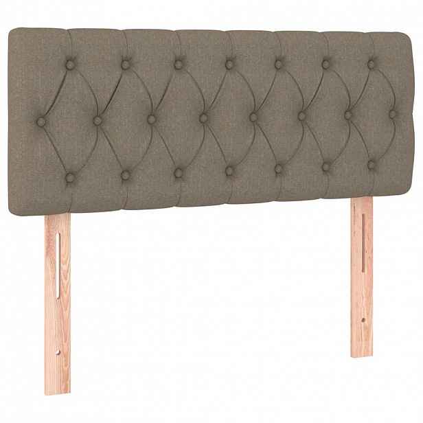 vidaXL Čelo postele taupe 100x7x78/88 cm textil