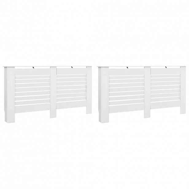 vidaXL Kryty na radiátor 2 ks bílé 152 x 19 x 81,5 cm MDF