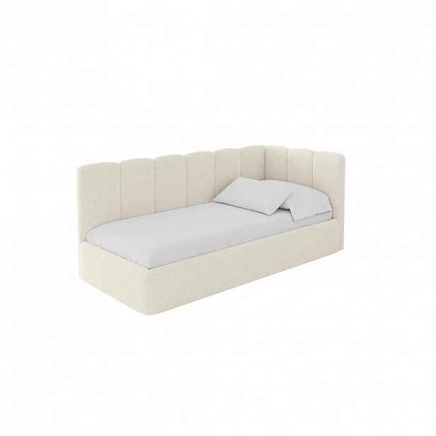 ALTDECOR JEDNOLŮŽKOVÁ POSTEL pro mládež s úložným prostorem, vlevo - DEXY 80x200 béžová