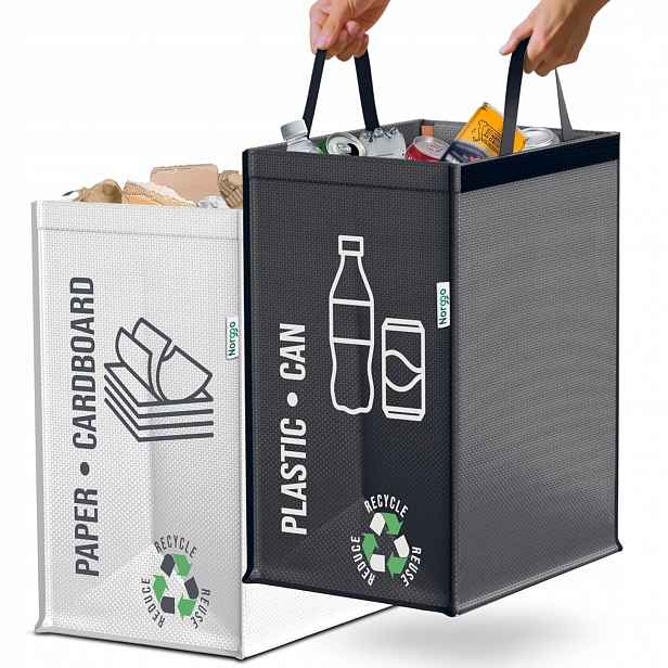 Koše Na Třídění Odpadu 2 × 50 L Sada Recyklace