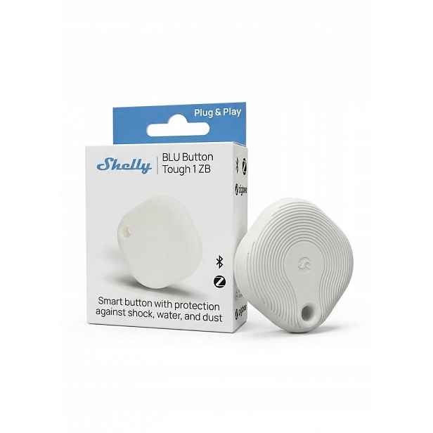 Tlačítko aktivace akce a scén ZigBee Shelly Blu Button Tough 1 Zb Ivory