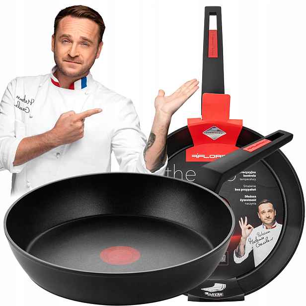 Tradiční Pánev hliníková hluboká Non-Stick Thermosensor 28 cm Indukční
