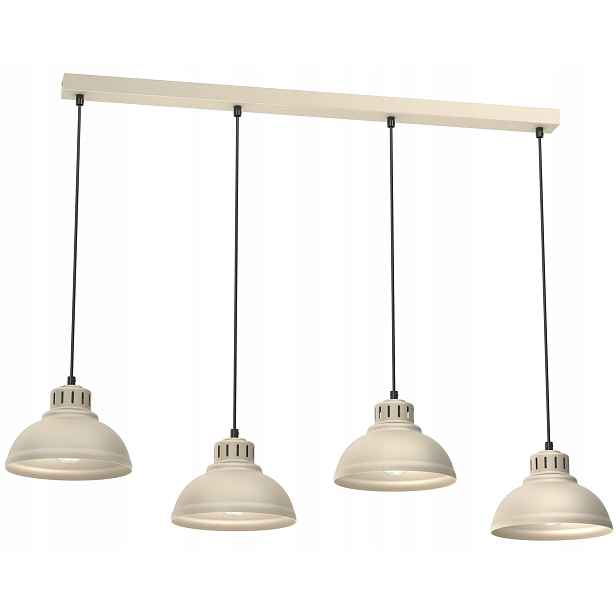 Závěsná lampa Sven Béžová, kovové stínítko s klasickým povrchem