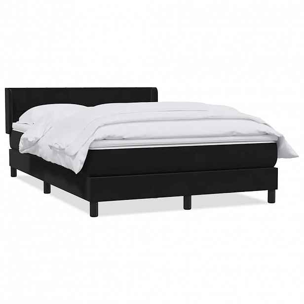 vidaXL Box spring postel s matrací černá 160x210 cm samet