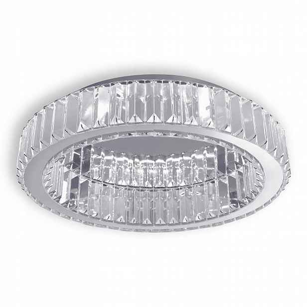 stropní svítidlo Led Křišťálová Stropní Svítidlo Kulatá Zrcadlová 50 cm Chrom