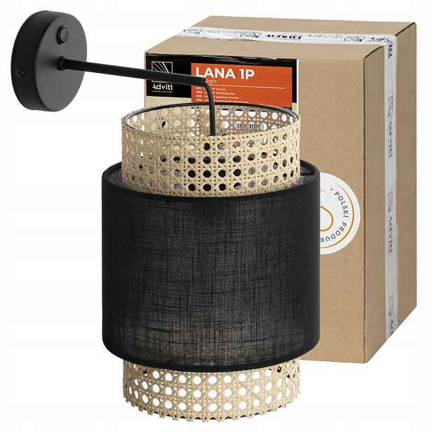 Nástěnné svítidlo Lana 1P max. 60W E27 černé