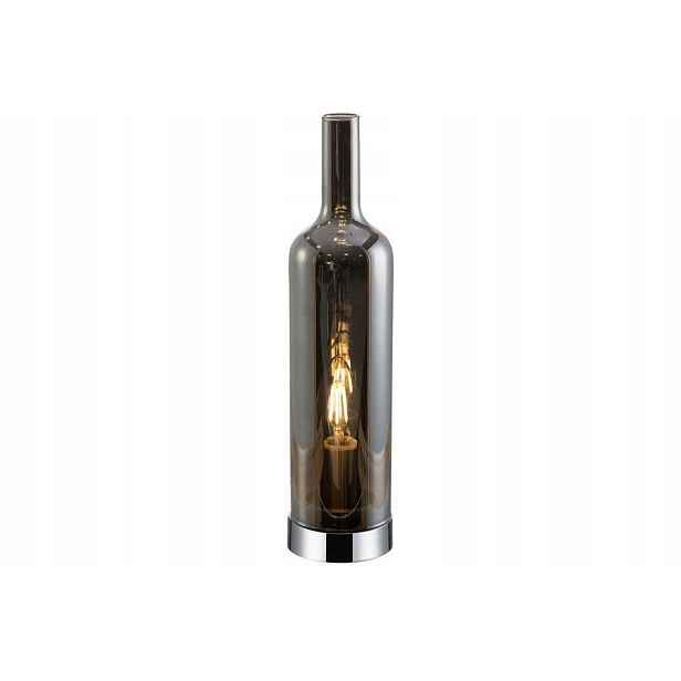 Reality Stolní lampa Bottle Šedá 40W E14 Dekorativní Sklo