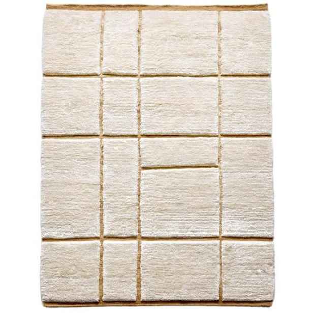 Ručně vázaný kusový koberec Radiant Mohair DESP P41 Mohair White, 300x400, béžová, ložnice, Diamond Carpets India