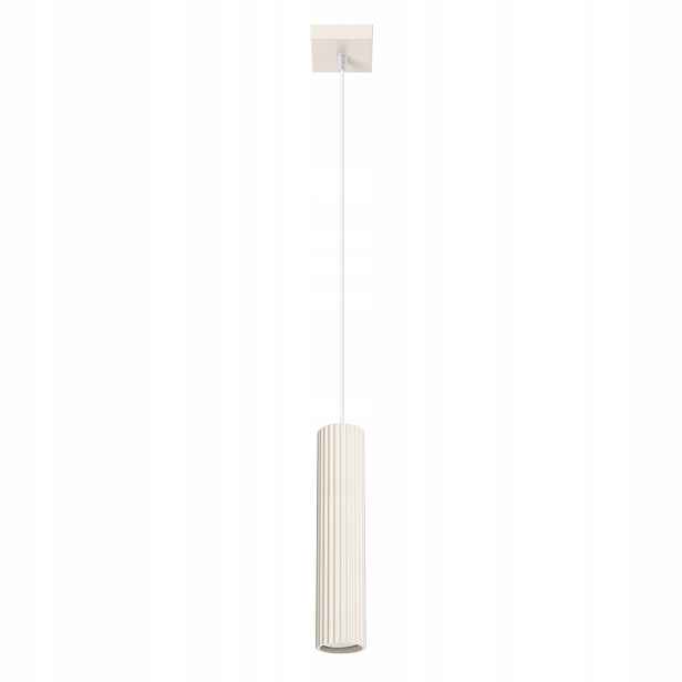 Sollux Lighting Závěsná lampa karbon béžová vroubkovaná tuba 1xgu10 10w