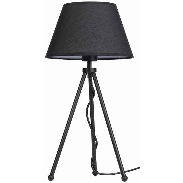 Stojací lampa Neptun Mini černá s černým stínítkem Karo