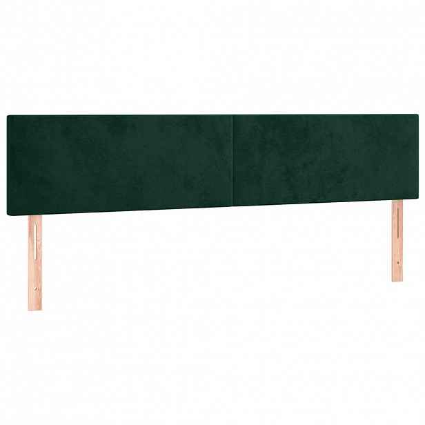 vidaXL Čela postele tmavě zelená 180x5x78/88 cm samet