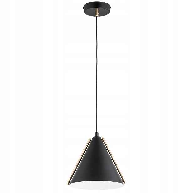 Alfa Falko závěsná lampa černo-zlatá kužel E27 1x15W