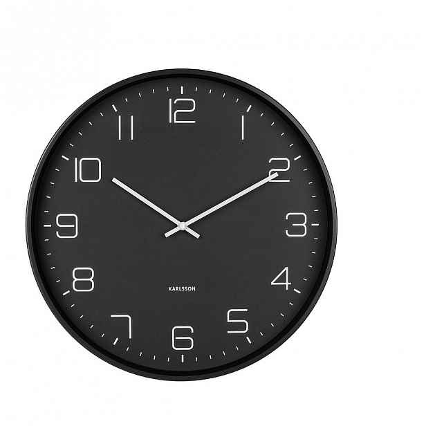 Černé nástěnné hodiny Karlsson Lofty, ø 40 cm