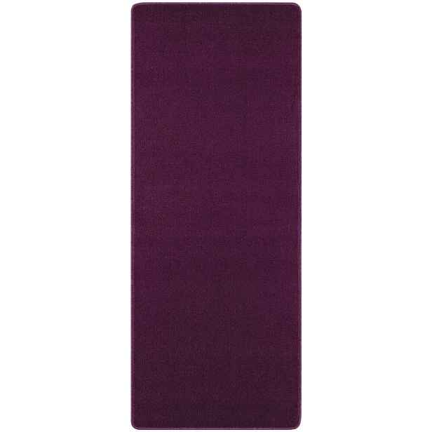 Koberec Běhoun fialový 80x200 cm, pro chodbu a předsíň s krátkým vlasem