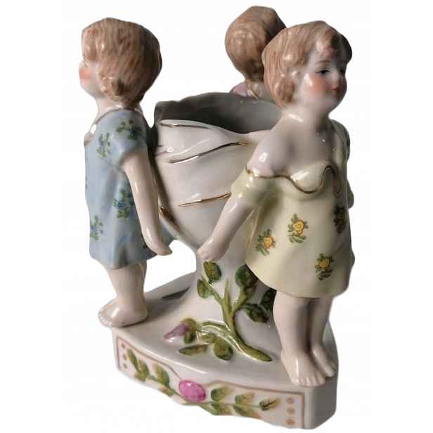 Figurka Svícen Porcelán Figurky Děti Puzderko Krabička Ozdoba