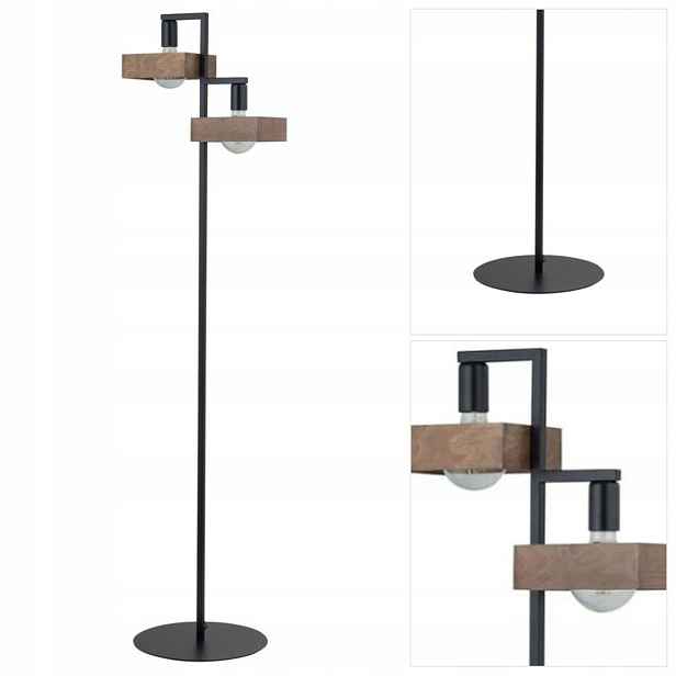Stojací lampa Robin černá s harmonickým tvarem v ložnici Sigma Lighting